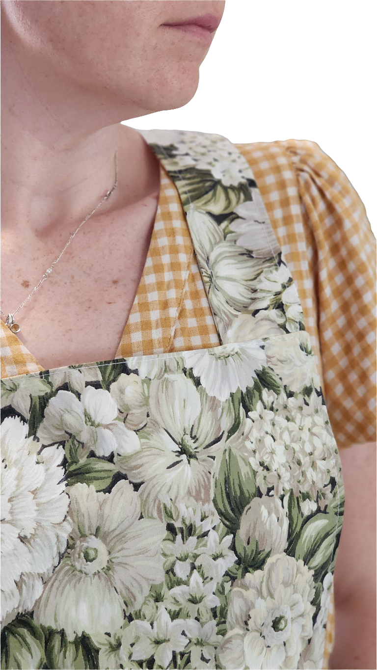 Full Apron: Green Floral