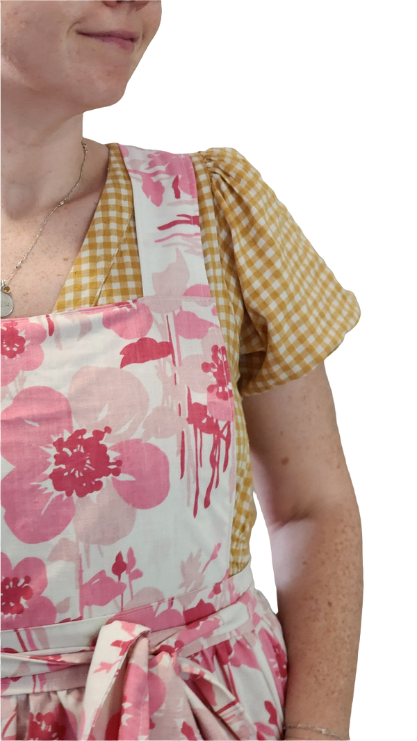 Full Apron: Pink Flowers