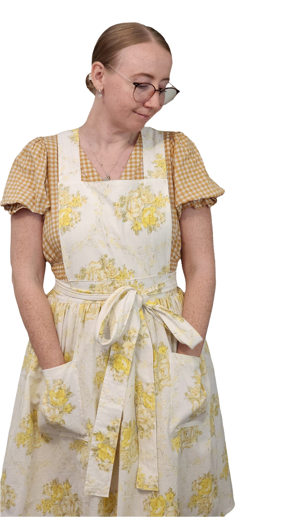 Full Apron: Yellow Rose