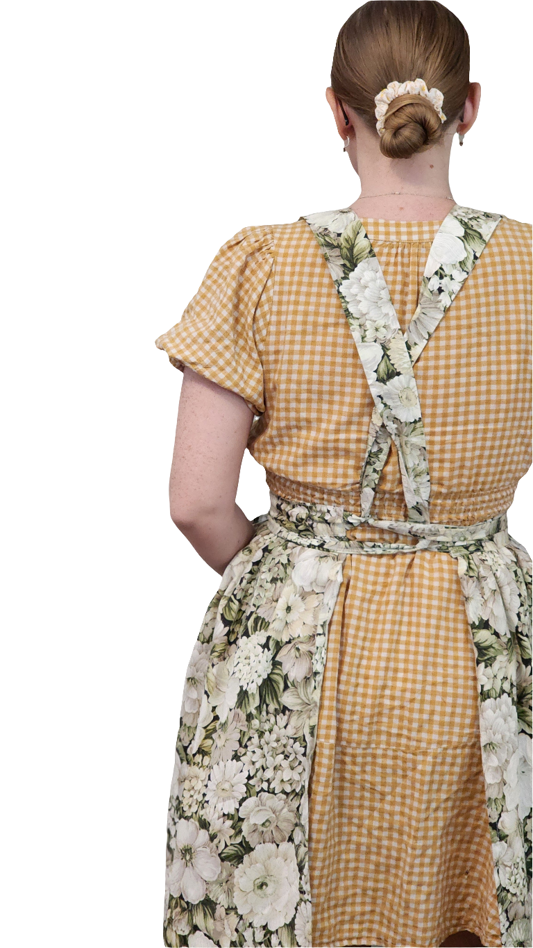 Full Apron: Green Floral