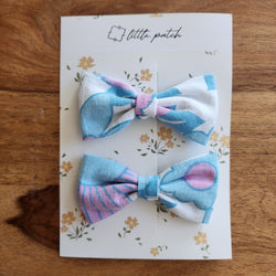 2 Mini Hair Bows- Bliss