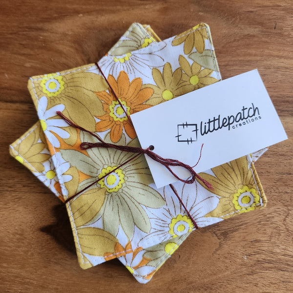 Summer Daisy Coasters: 4pack