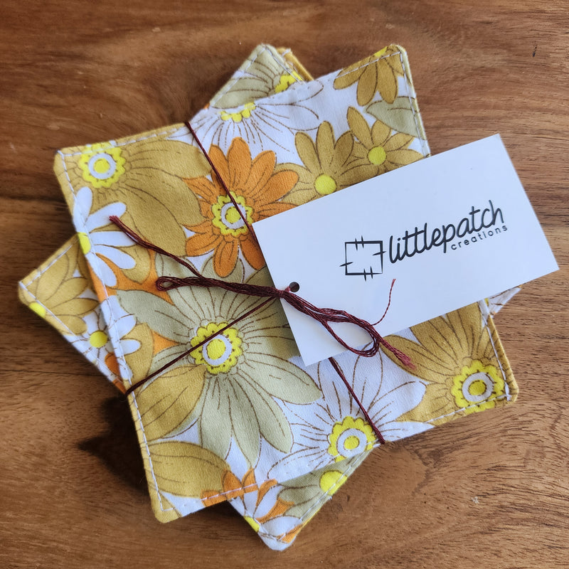 Summer Daisy Coasters: 4pack