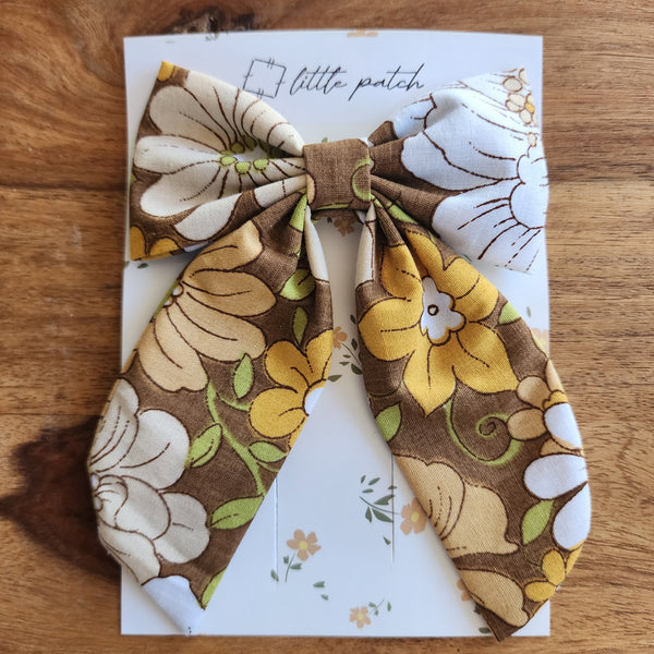 Hair Bow- Woodland Daisy