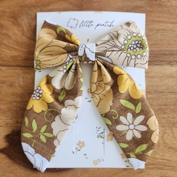 Hair Bow- Woodland Daisy