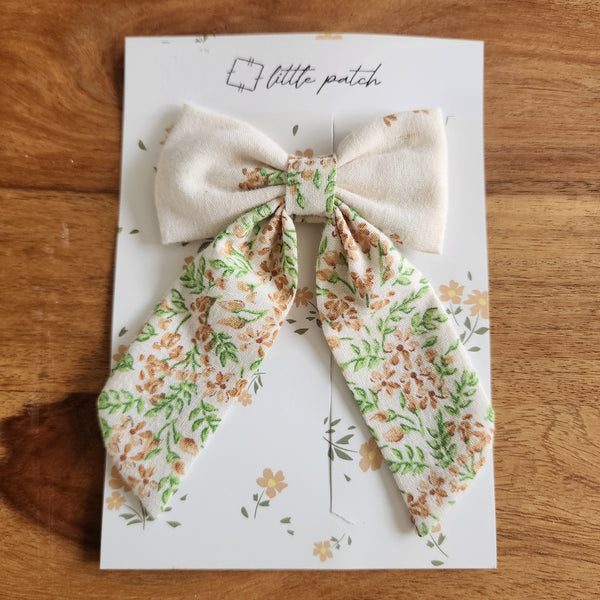 Small Hair Bow- Fern