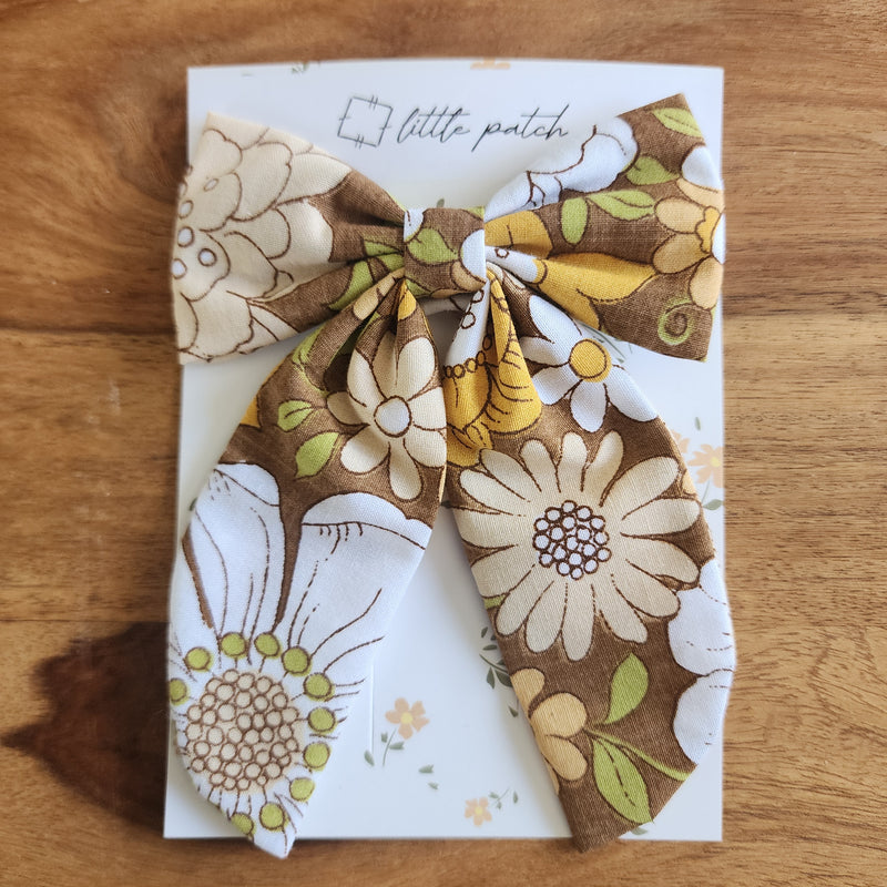Hair Bow- Woodland Daisy
