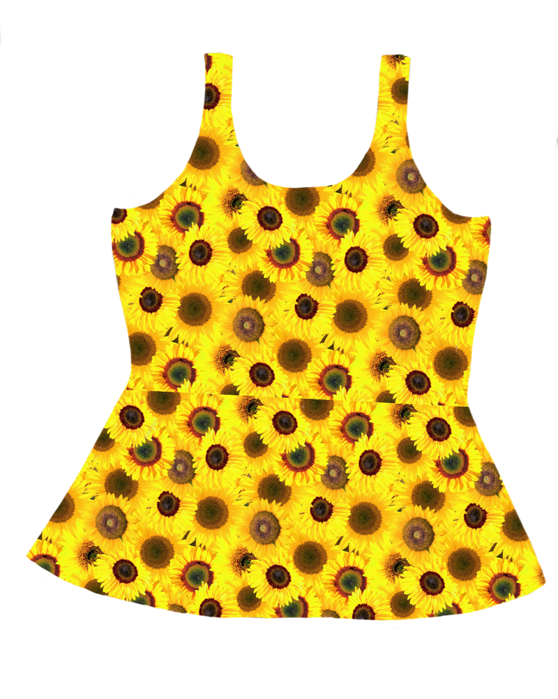 Sunflower Peplum Top