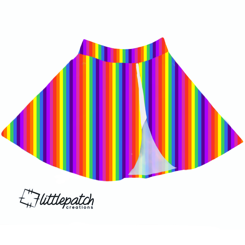 Rainbow Split Skirt & Inbuilt Bummers