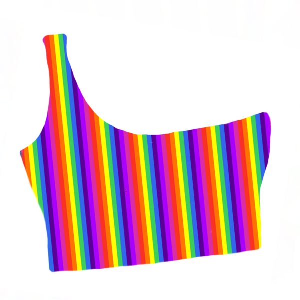 Rainbow One Shoulder Top