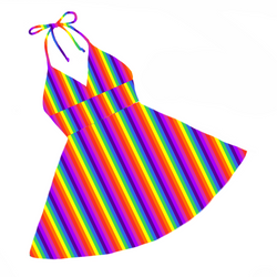 Rainbow Halterneck Dress