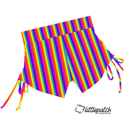 Rainbow Drawstring Booty Shorts